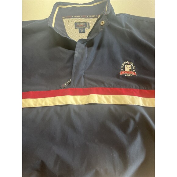 VTG US OPEN Heavy WeightWindbreaker Pullover Jacket 2003 Olympia Fields Mens XL - Picture 1 of 5